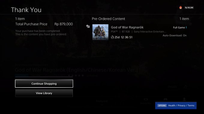 PS4《战神：诸神黄昏》18GB补丁上线 总大小或超100GB